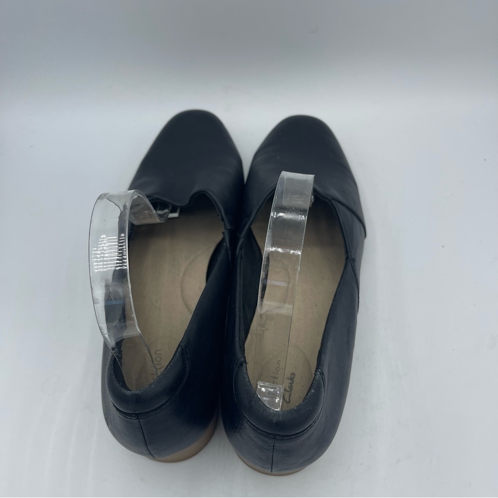 Clarks Women's Juliet Palm Loafer Size 11 Flat Slip On Shoe Black Leather Casual - Picture 3 of 6